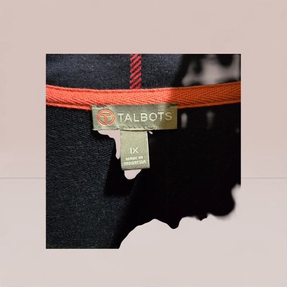 Talbots Black Plaid Jacket with Red and Green Accents - Picture 3 of 7